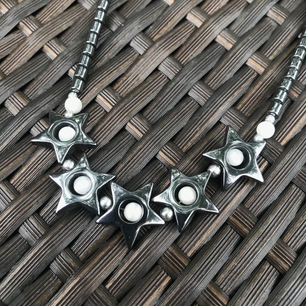 Hematite Star Necklace